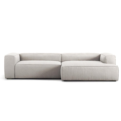 Decotique Grand 3-Seater Sofa Chaise Longue Right Moonwhite