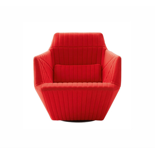 FACETT - Swivel fabric armchair with armrests (Request Info).