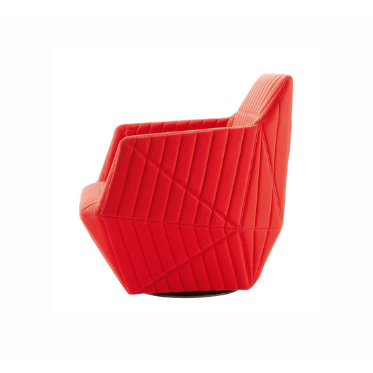 FACETT - Swivel fabric armchair with armrests (Request Info).