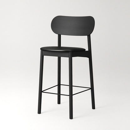 Decotique Elephant Bar Stool Black/ Black Leather