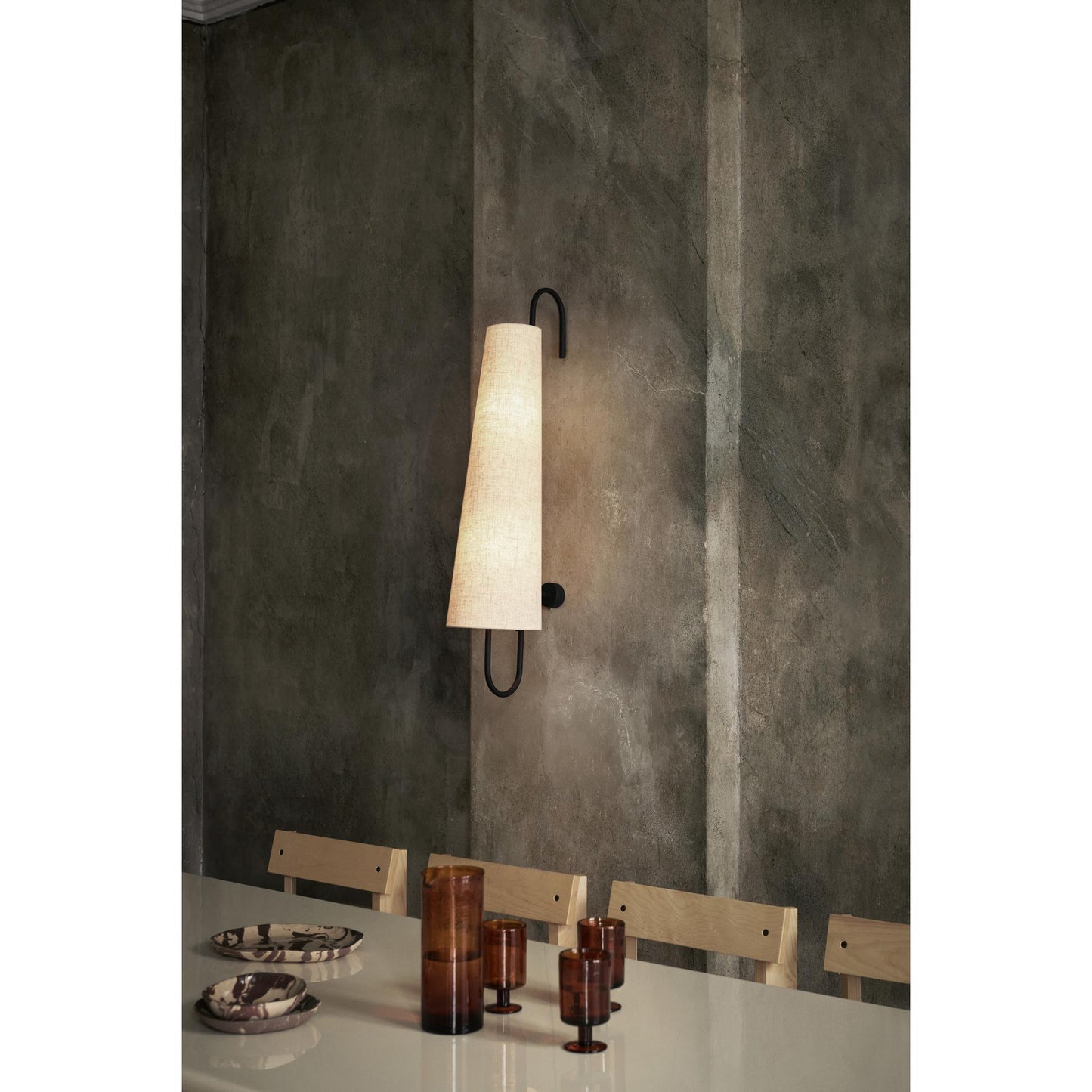 Ferm Living Ancora Wall Lamp 100 Black/ Natural