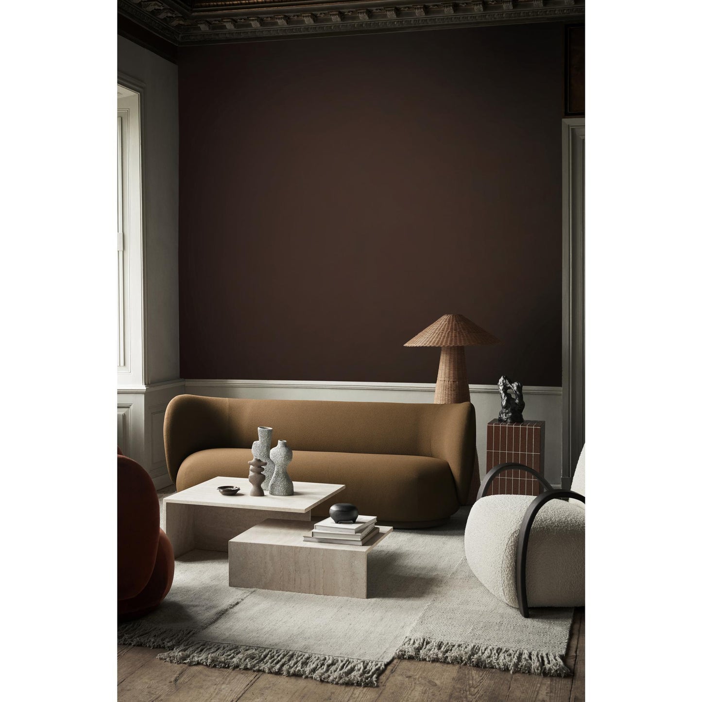 Ferm Living Distinct Grande Duo Coffee Table Travertine