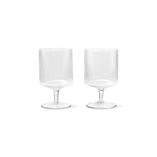 Ripple Wine Glass Set of 2 by Ferm Living #Clear