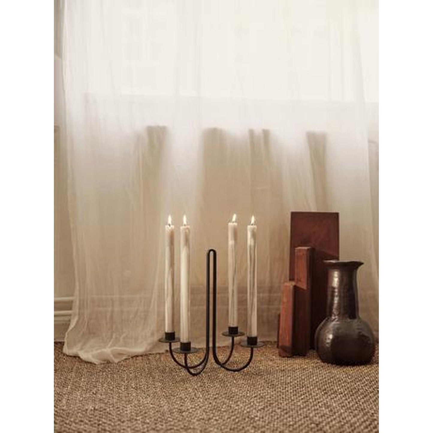 Ferm Living Drip Candle Set of 2 Dark Chocolate