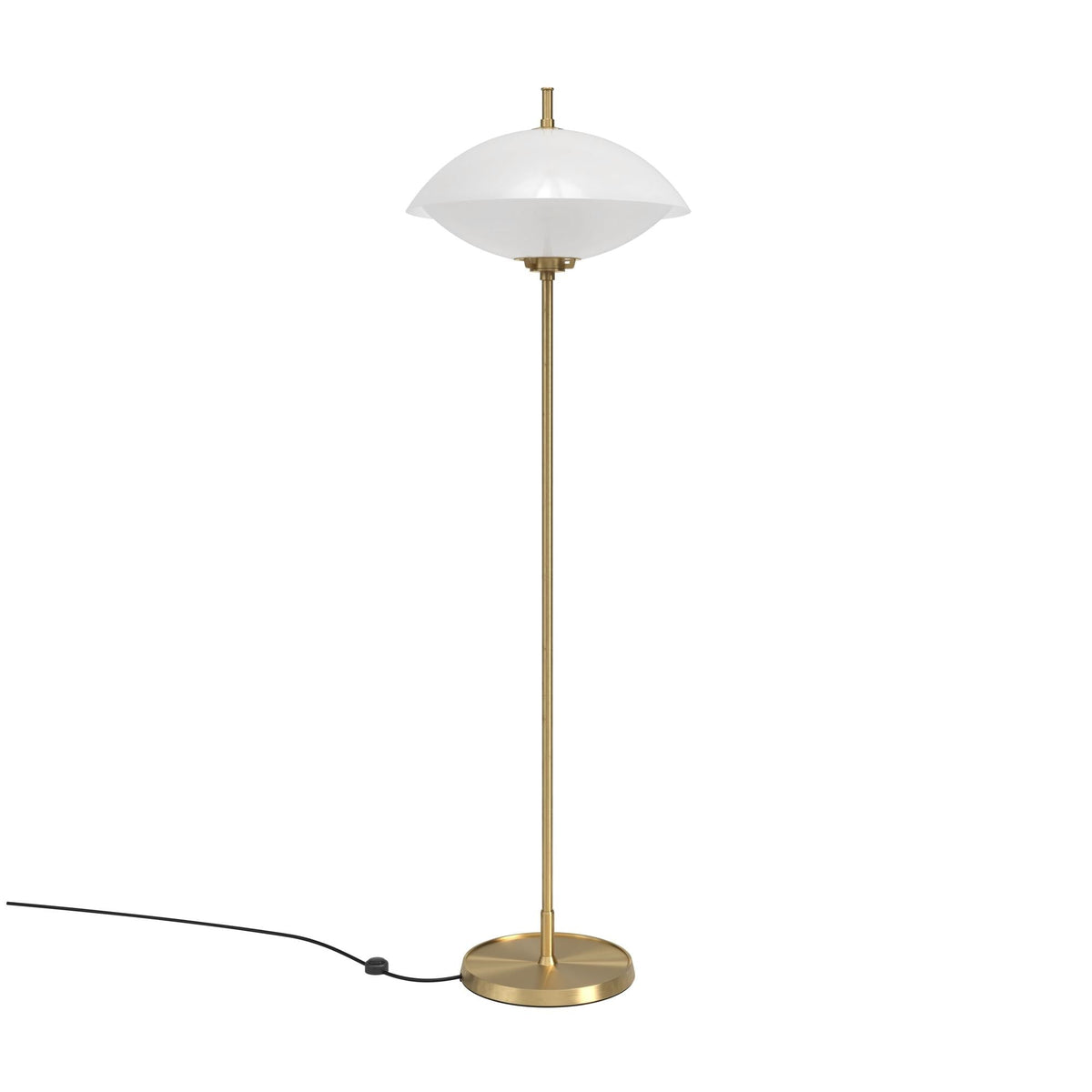 Clam Floor Lamp by Fritz Hansen #Opal / Brass