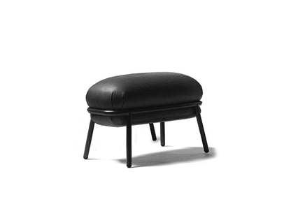 GRASSO - Upholstered Footstool (Structure Color - Black RAL 9011) by BD Barcelona Design