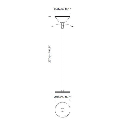 GATCPAC - LED adjustable aluminium floor lamp.