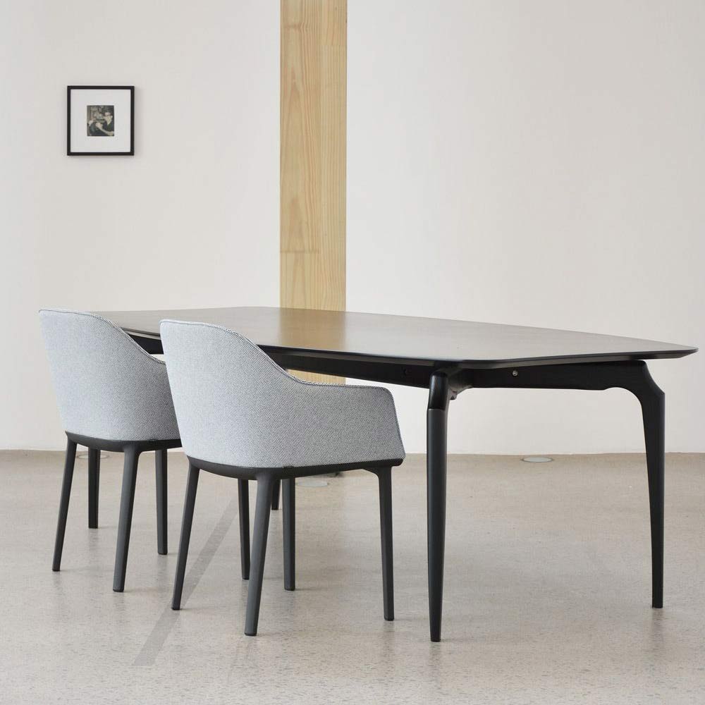 Rectangular Solid Wood Dining Table Gaulino by Bd Barcelona Design #Black