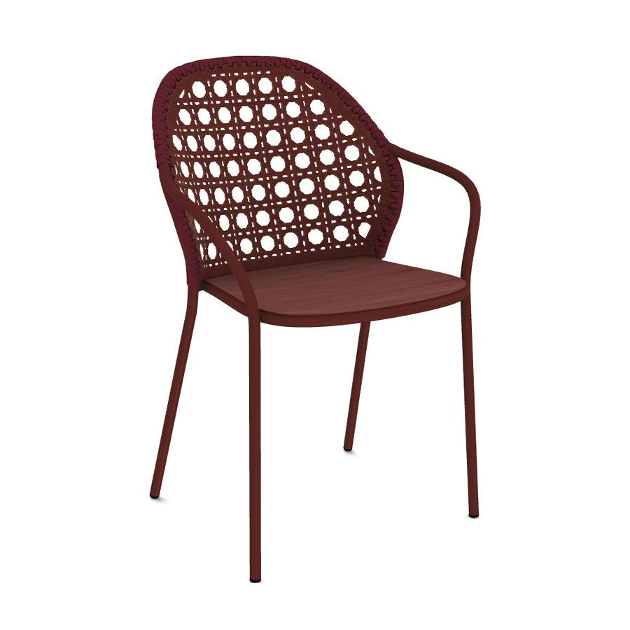 BRISE 24 - Stainless steel garden chair with armrests.
