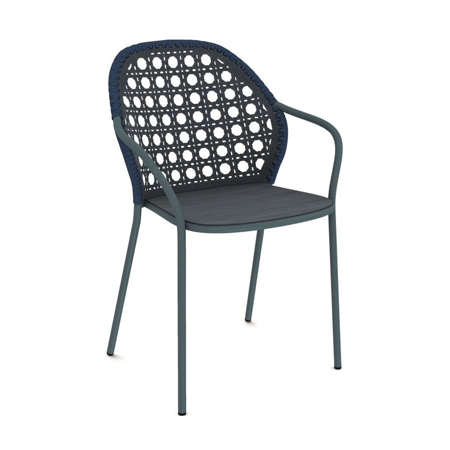 BRISE 24 - Stainless steel garden chair with armrests.