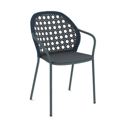 BRISE 24 - Stainless steel garden chair with armrests.