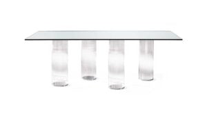 SIGNORE DEGLI ANELLI 72 - Rectangular glass table with 