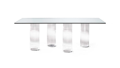 SIGNORE DEGLI ANELLI 72 - Rectangular glass table with 