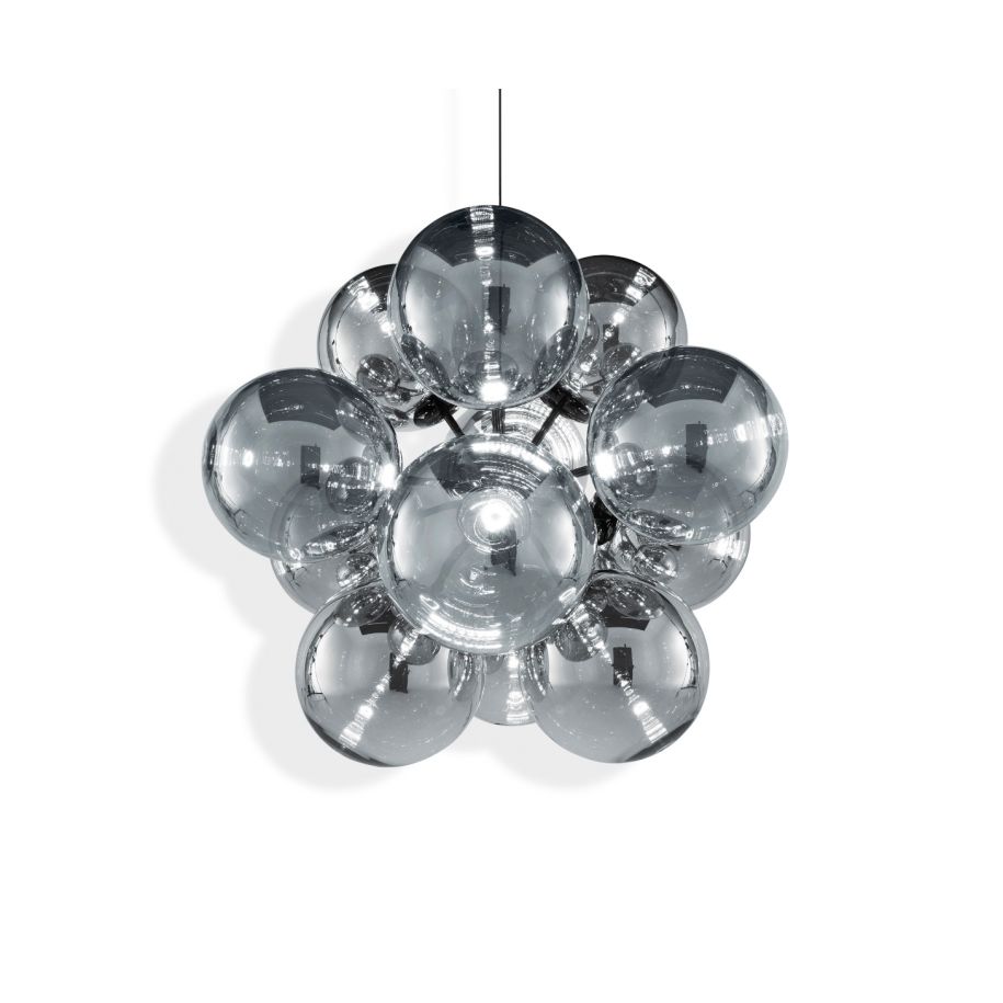 GLOBE BURST - LED polycarbonate chandelier.