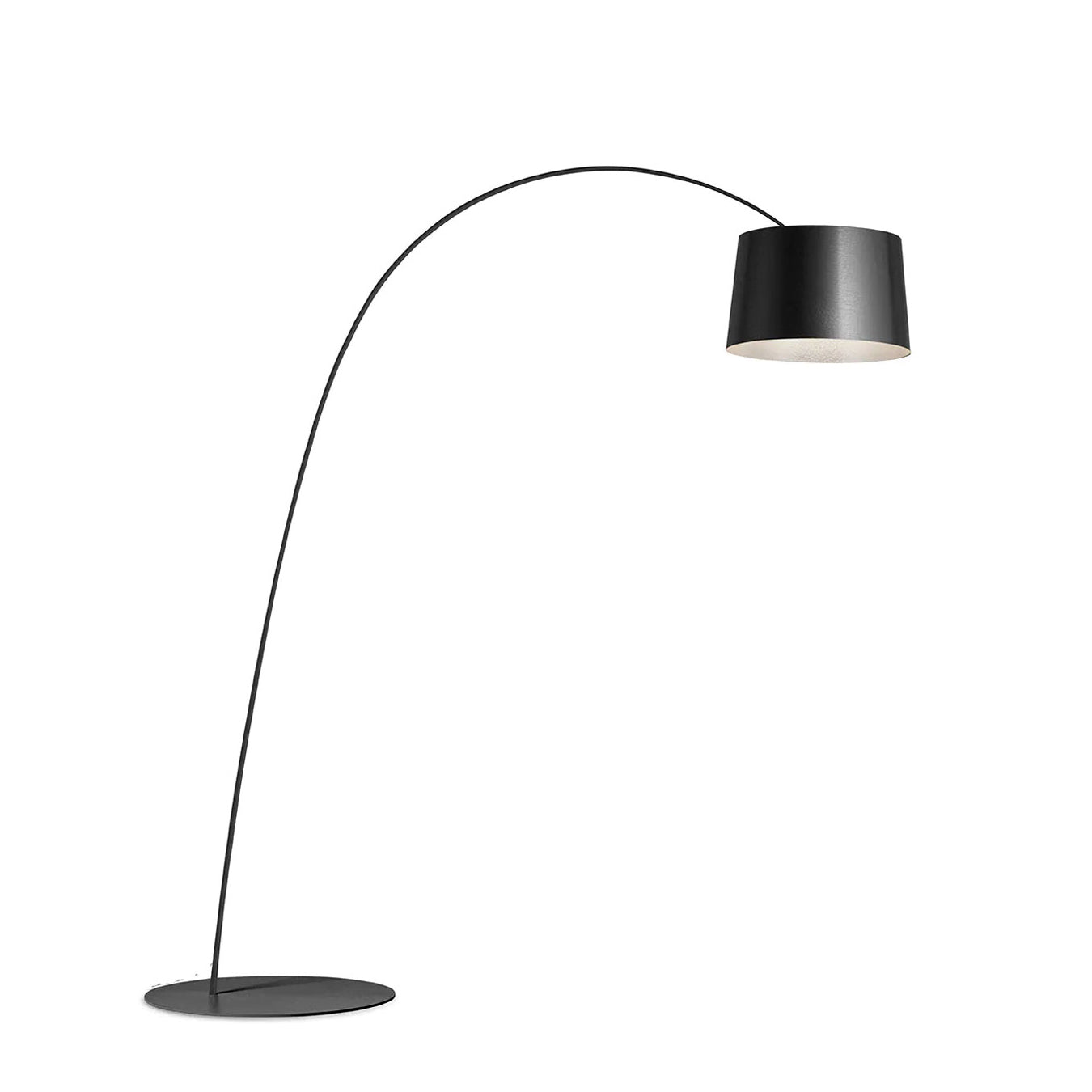 TWIGGY - Composite material arc floor lamp with metal base.