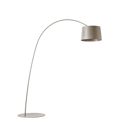 TWIGGY - Composite material arc floor lamp with metal base.