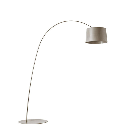 TWIGGY - Composite material arc floor lamp with metal base.