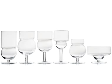 SFERICO - Set of 6 glasses in blown crystal (Request Info).