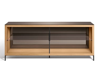 COMBI OPEN UNITS - Wood and glass sideboard (Request Info).