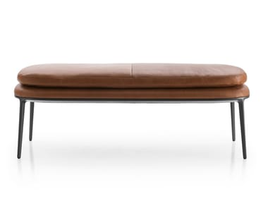 CARATOS - Upholstered leather bench (Request Info).