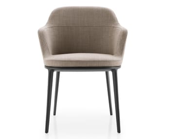 CARATOS - Upholstered fabric chair with armrests (Request Info).