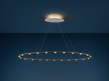 22 PETITES LENTILLES - LED brass pendant lamp (Request Info).