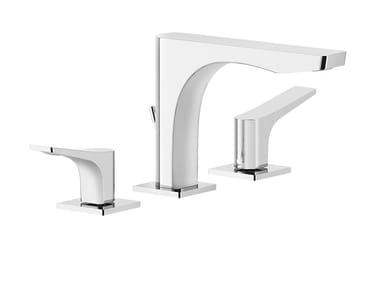 RILIEVO - 3 hole countertop brass washbasin mixer by Gessi