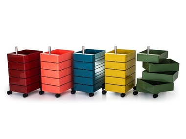 360° - ABS chest of 5 drawers with casters.