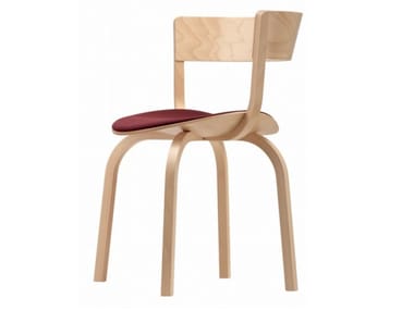404 SPF - Wooden chair with armrests with integrated cushion (Request Info).