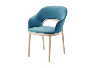520 PF - Open back fabric chair with armrests (Request Info).