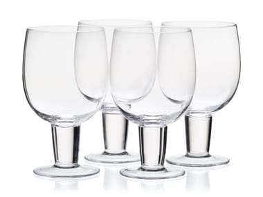 GLASS CARAFE - Set of 4 glasses in blown crystal (Request Info).