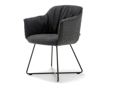 ROLF BENZ 641 - Upholstered fabric chair with armrests (Request Info).