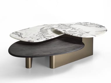 CALLISTO MIX WOOD - Marble and wood coffee table (Request Info).