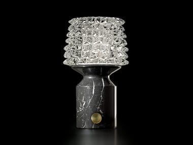 CAMPARINO - Venetian crystal and marble table lamp (Request Info).