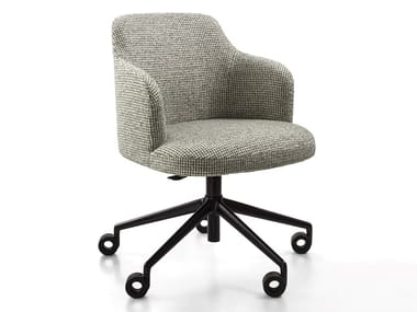 ABBY - Swivel chair with 5-spoke base with castors (Request Info).
