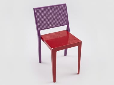 ABCHAIR - Stackable powder coated aluminium chair by Danese Milano
