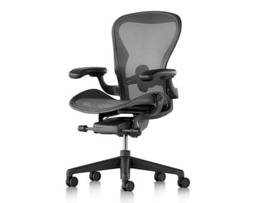 AERON - Swivel office chair with castors with 5-Spoke base by Herman Miller