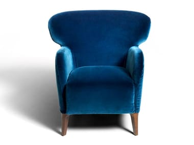 ALBERETA - Upholstered fabric armchair with armrests (Request Info).