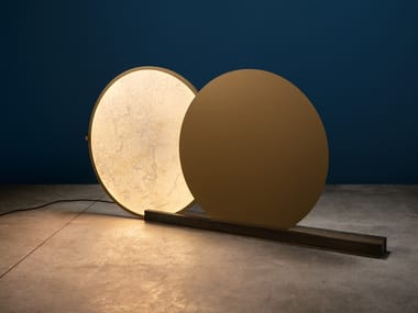 ALCHEMIE F - LED alabaster and brass floor lamp (Request Info).