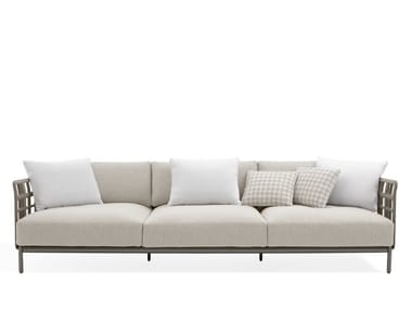 ALD?A - 4 seater fabric and painted metal garden sofa (Request Info).