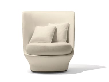 ALL AROUND - Swivel high-back fabric armchair (Request Info).