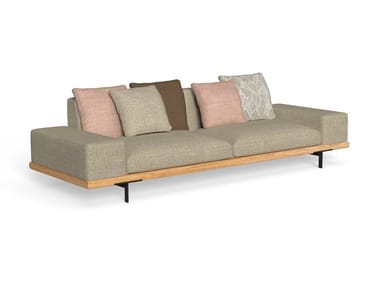 ALLURE - 4 seater fabric and Accoya wood garden sofa (Request Info).