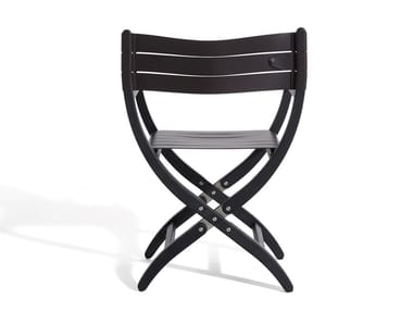 ALMAYER - Folding chair in ash and leather (Request Info).