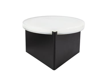 ALWA ONE BIG - Round glass and steel coffee table (Request Info).