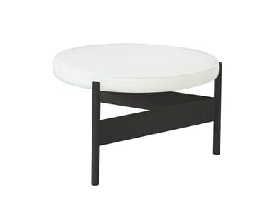 ALWA TWO BIG - Round glass and steel coffee table (Request Info).