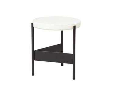 ALWA TWO - Round glass and steel coffee table (Request Info).