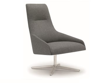 ALYA BU1520 - Upholstered high-back armchair with 4-spoke base (Request Info).
