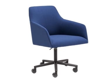 ALYA SO1556 - Upholstered armchair with castors (Request Info).