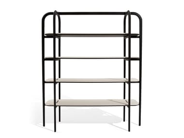 AMIRAL - Open wall-mounted ash bookcase (Request Info).