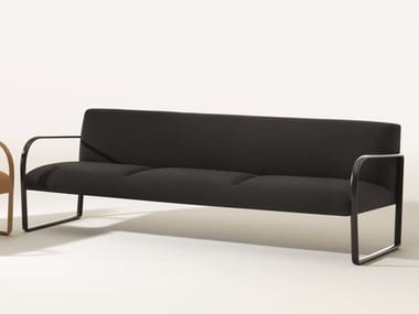 ARCOS - Sled base 3 seater fabric sofa (Request Info).